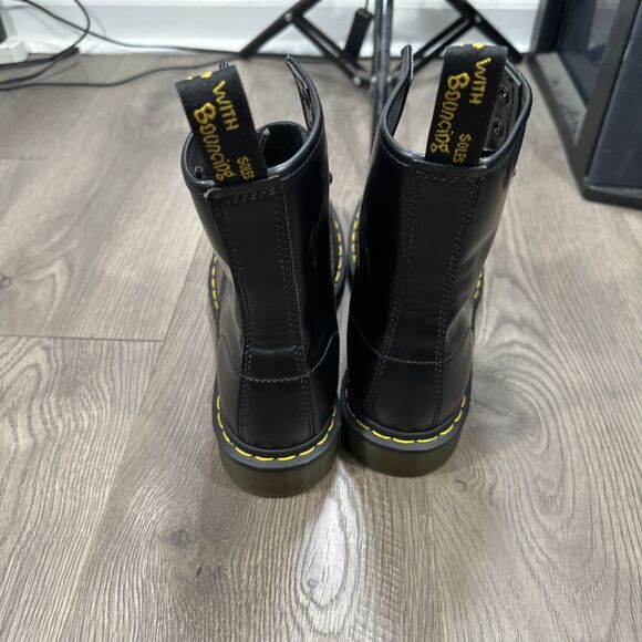 Dr Doc Martens 11821 Patent Leather Black Combat Boots Size 10 NICE - Picture 4 of 9